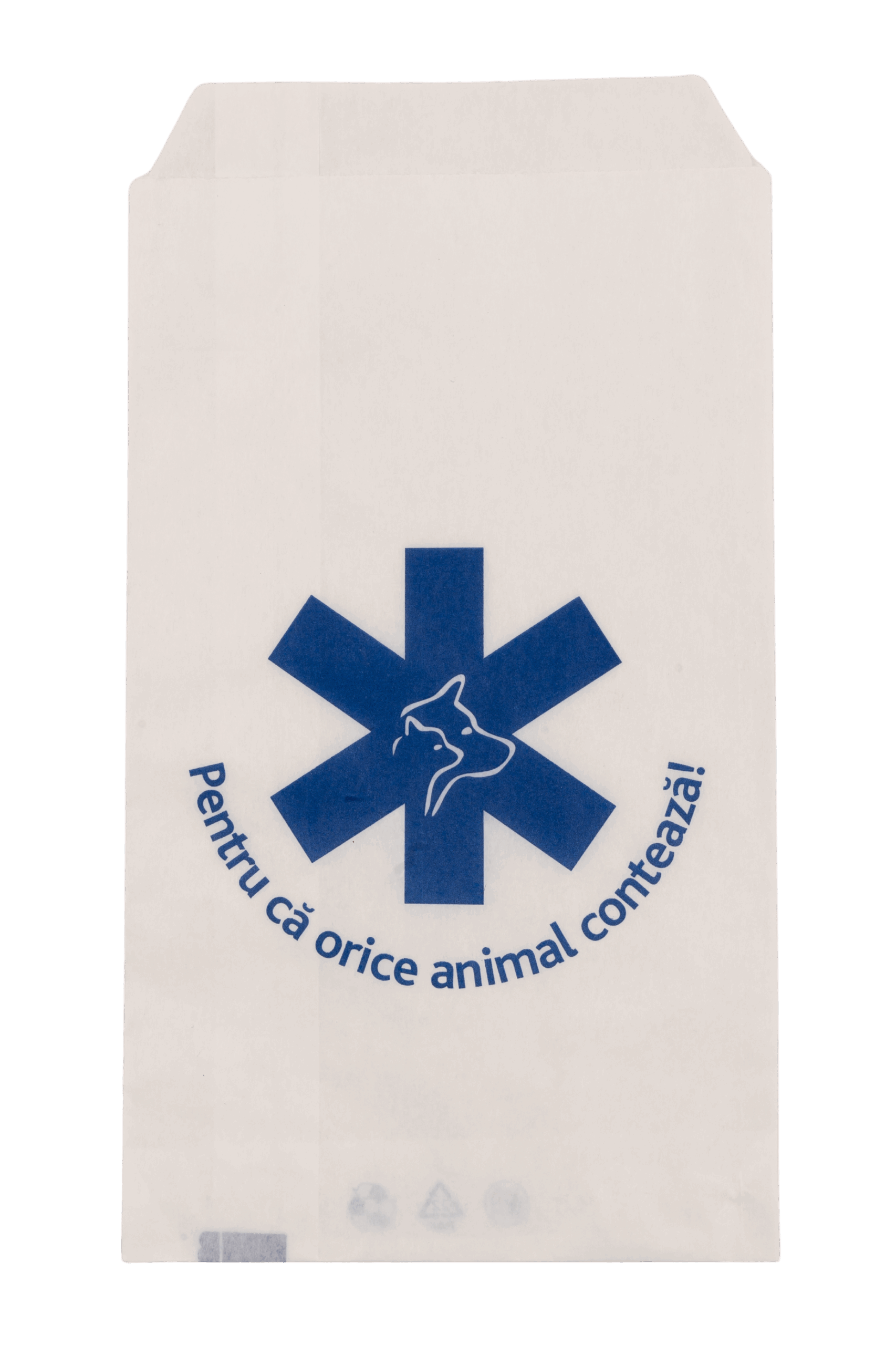 Pungi de farmacie veterinara din hartie, 10 cm x 18 cm, set 100 bucati