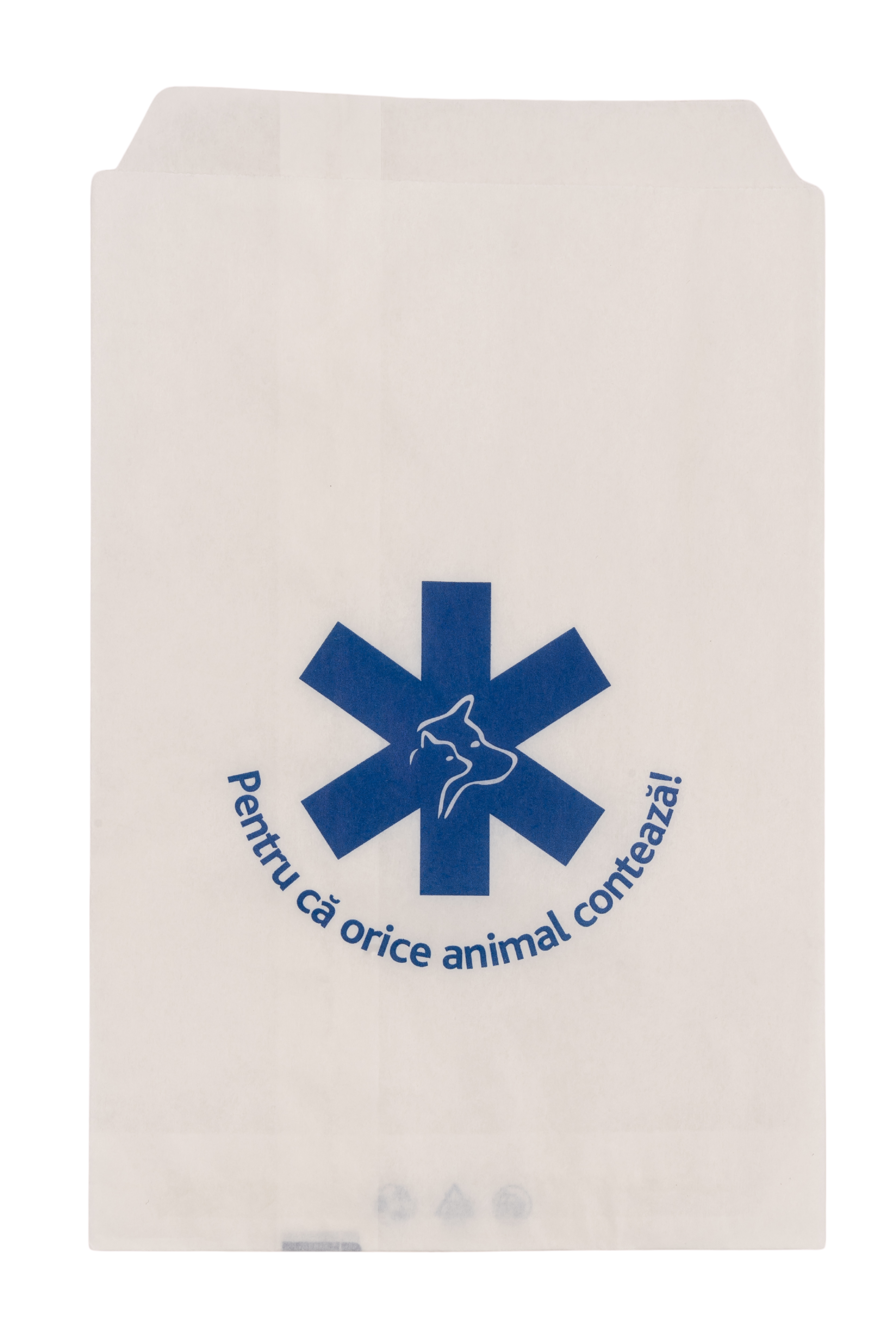 Pungi de farmacie veterinara din hartie, 13 cm x 20 cm, set 100 bucati