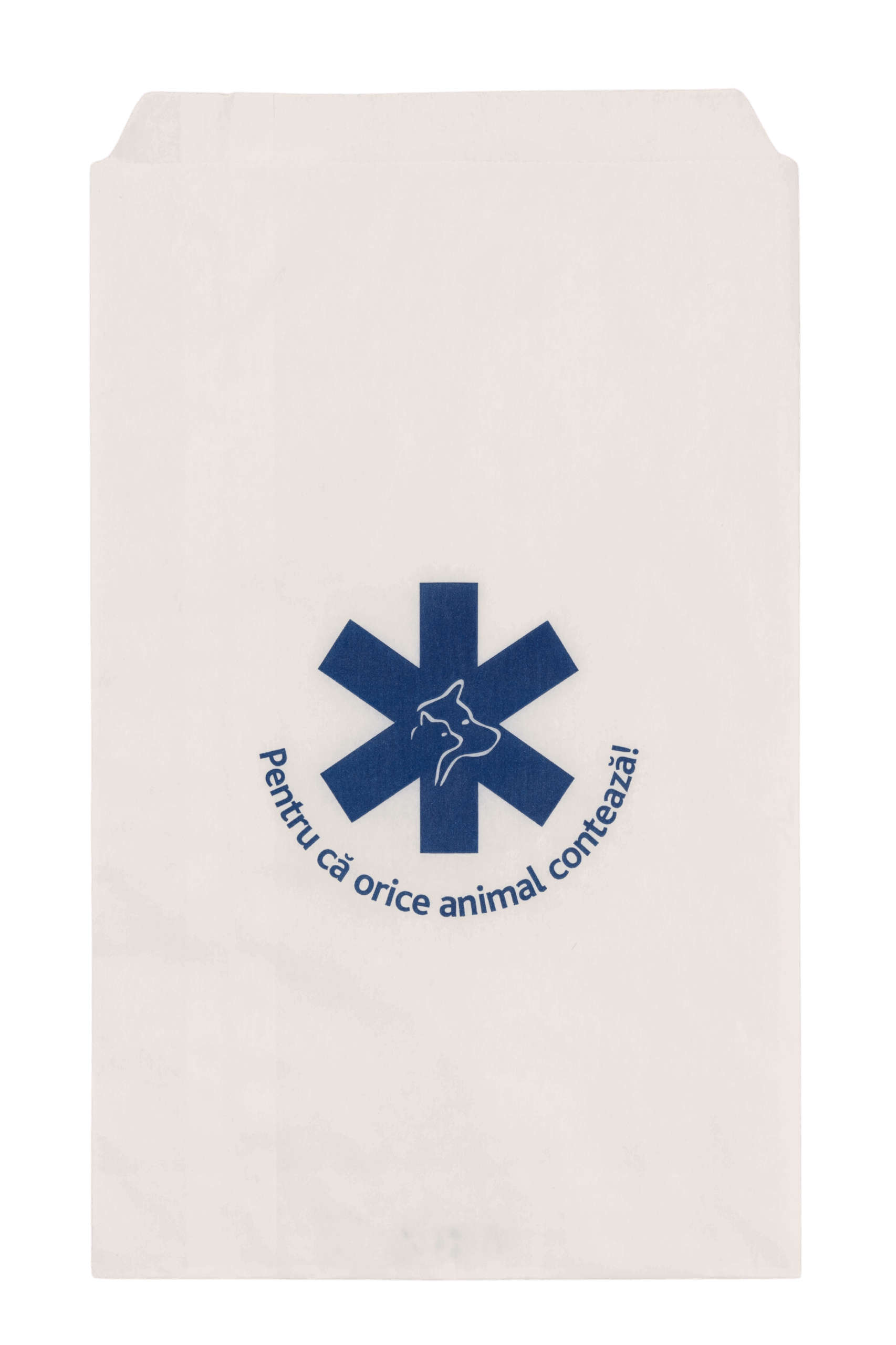 Pungi de farmacie veterinara din hartie,15 cm x 25 cm, set 100 bucati