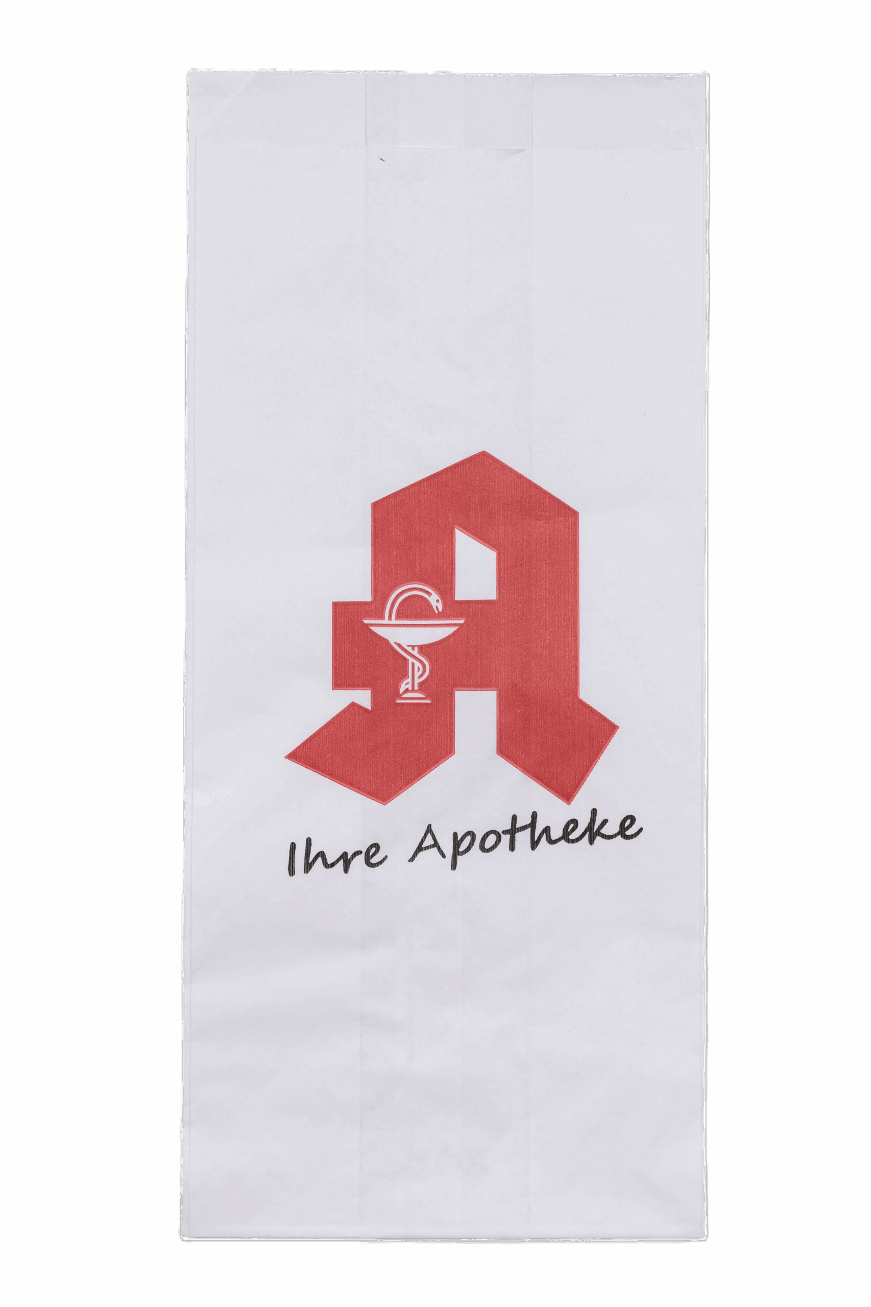 Pungă farmacie 13 cm x 8 cm x 29 cm – Imprimare „Ihre Apotheke”, set 100 bucati