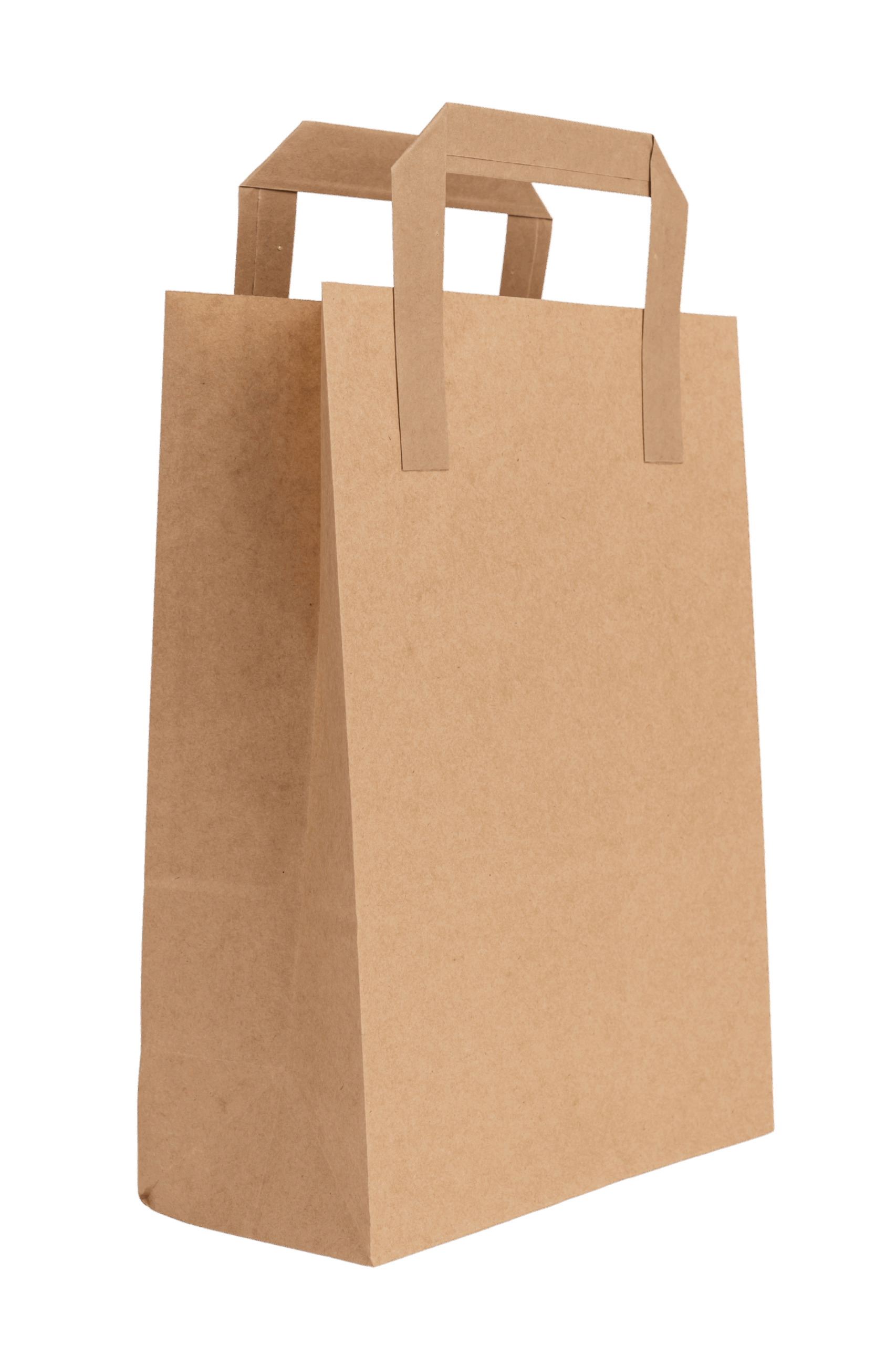 Sacosa din hartie kraft cu maner exterior 18 cm x 9 cm x 25cm, set 10 bucati